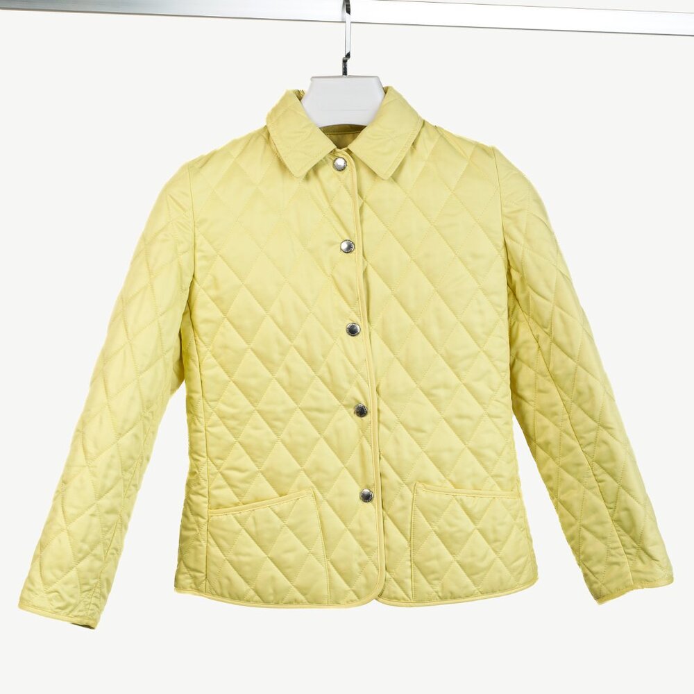 Burberry Lemon Quilted Snap-Closure Jacket